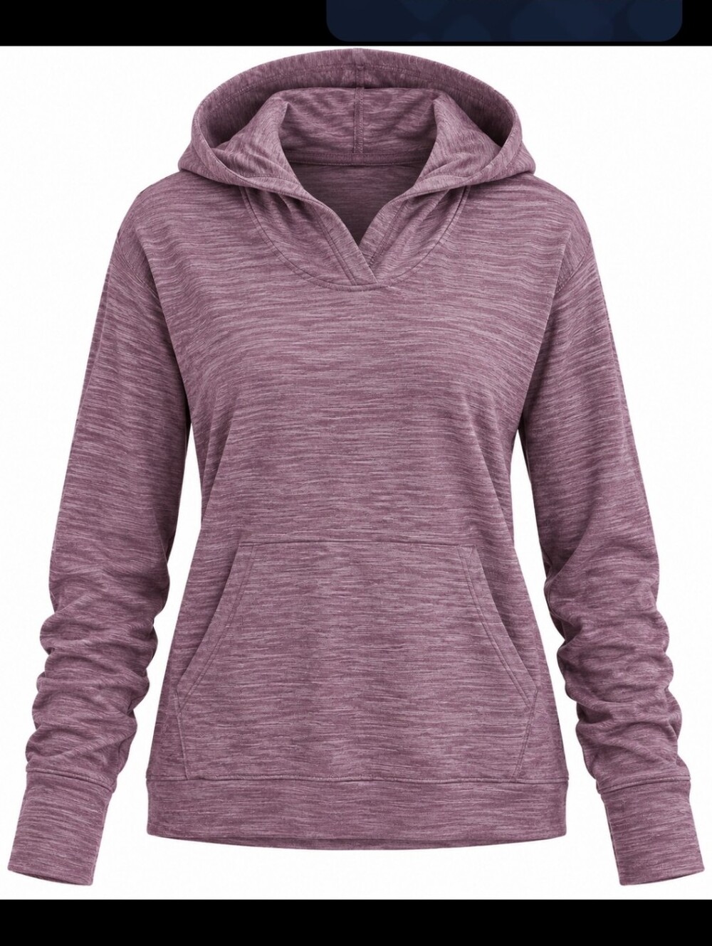 all in motion Heather Purple Girls' Hooded Long Sleeve Pullover